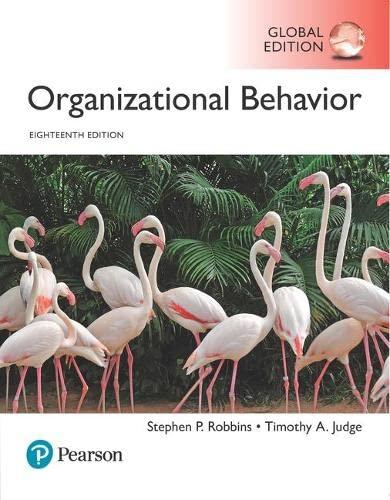 organizational behavior 18th global edition timothy a. judge, stephen p. robbins 129225923x, 978-1292259239
