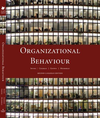 organizational behaviour 2nd canadian edition p. gregory irving, daniel f. coleman, ricky w. griffin, gregory