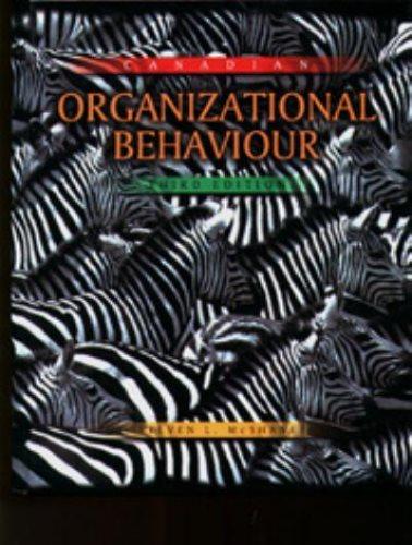 canadian organizational behaviour 3rd edition steven lattimore mcshane 0075603160, 9780075603160