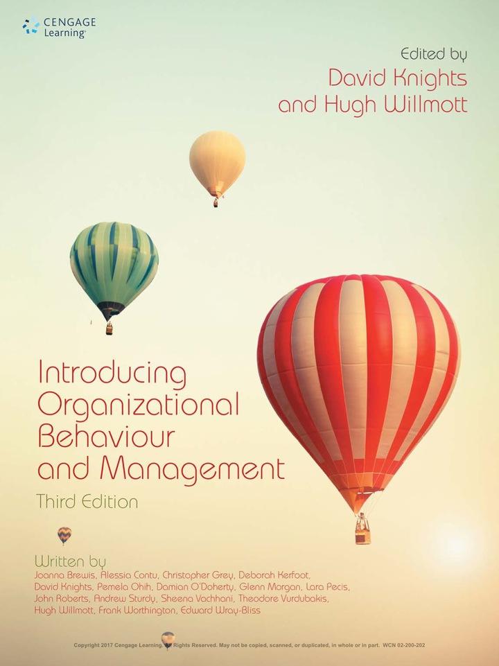 introducing organizational behaviour and management 3rd edition david knights, hugh willmott 1473726646,