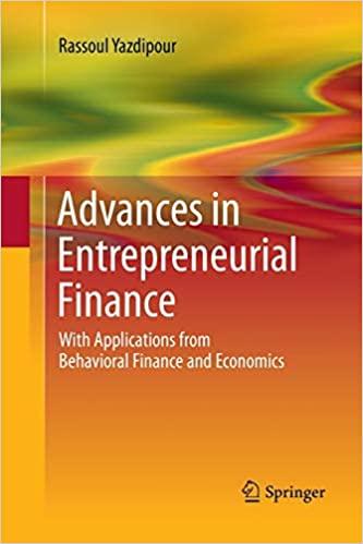 advances in entrepreneurial finance 2011th edition rassoul yazdipour 148998190x, 978-1489981905