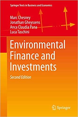 environmental finance and investments 2nd edition marc chesney, jonathan gheyssens, anca claudia pana, luca
