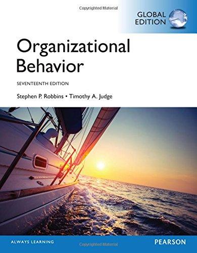 organizational behavior 17th global edition stephen robbins, timothy judge 1292146303, 978-1292146300