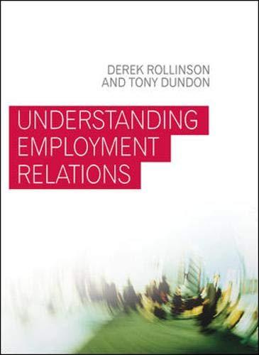 understanding employment relations 1st edition derek rollinson 0077114868, 978-0077114862