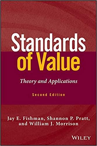 standards of value 2nd edition jay e. fishman, shannon p. pratt, william j. morrison 1118138538,