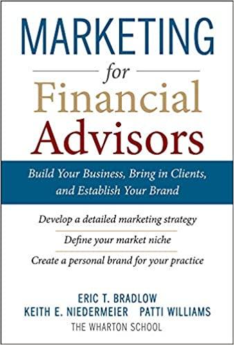 marketing for financial advisors 1st edition eric bradlow, keith niedermeier, patti williams 0071605142,