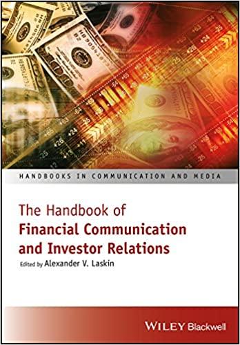the handbook of financial communication and investor relations 1st edition alexander v. laskin 1119240786,