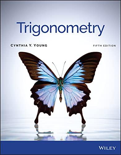 trigonometry 5th edition cynthia y young 1119820928, 9781119820925