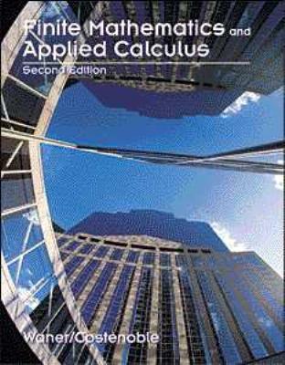 finite math and applied calculus 2nd edition stefan waner, steven costenoble 0534366309, 9780534366308