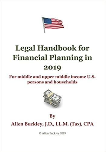 legal handbook for financial planning in 2019 1st edition allen buckley 1091578826, 978-1091578821