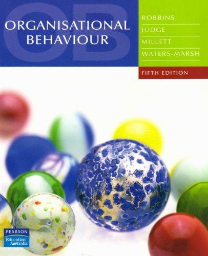 organisational behaviour 5th edition stephen p. robbins, terry waters-marsh, timothy a. judge, bruce millett