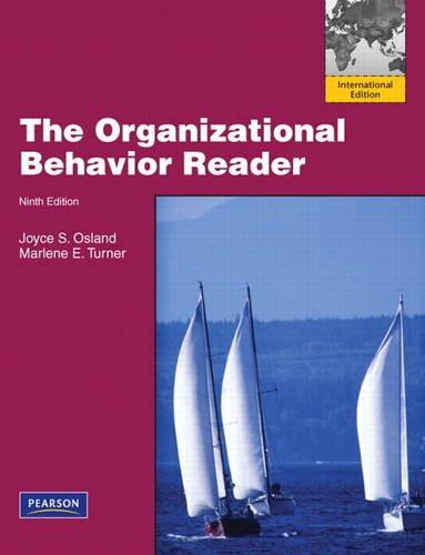 the organizational behavior reader 9th international edition. joyce s osland, marlene e. turner 0132494086,
