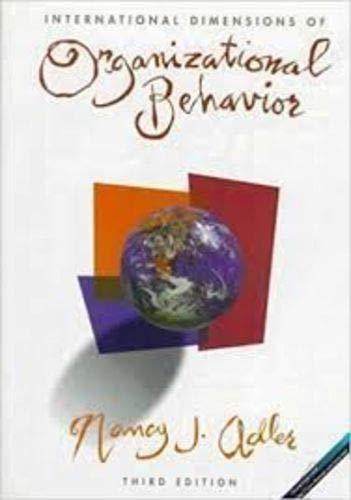 international dimensions of organizational behavior 3rd edition nancy j. adler 0538861363, 978-0538861366