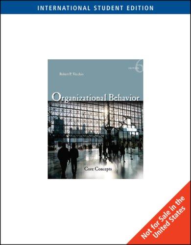 organizational behavior 6th international edition robert vecchio 0324323360, 978-0324323368