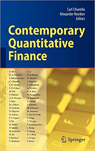 contemporary quantitative finance 2010th edition carl chiarella, alexander novikov 3642034780, 978-3642034787