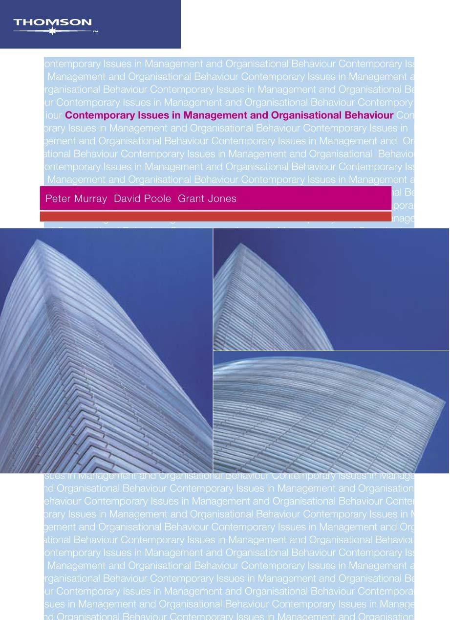 contemporary issues in management and organisational behaviour 1st edition peter murray 0170121275,