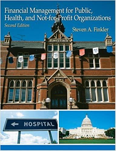 financial management for public health and not for profit organizations 2nd edition steven a. finkler