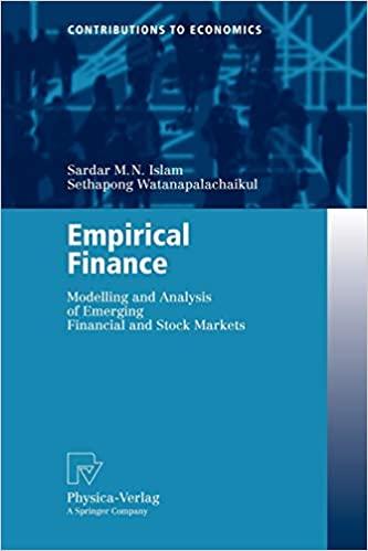 empirical finance 1st edition sardar m. n. islam, sethapong watanapalachaikul 3790815519, 978-3790815511