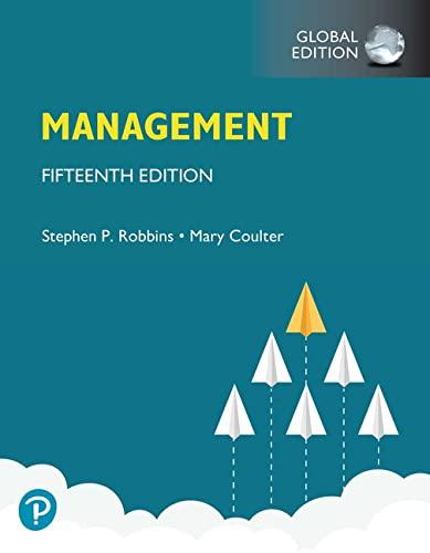 management 15th global edition stephen p. robbins, mary a. coulter 1292340886, 978-1292340883