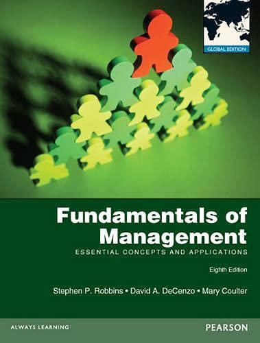 fundamentals of management 8th global edition stephen robbins, david de cenzo, mary coulter 0273766171,