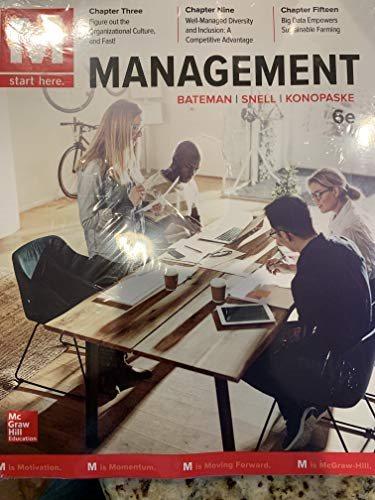 m management 6th edition thomas s. bateman, scott a. snell, robert konopaske 1260062880, 9781260062885