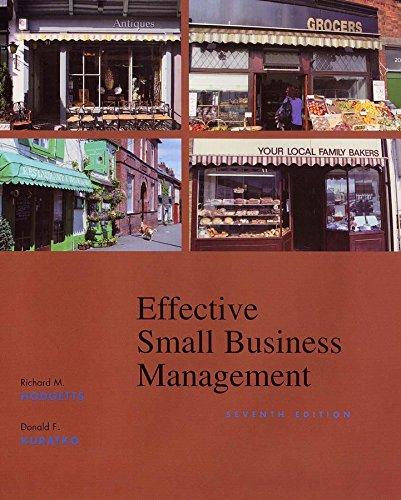 effective small business management 7th edition richard m. hodgetts, donald f. kuratko 047000343x,