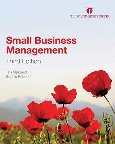 small business management 3rd edition tim mazzarol, sophie reboud 0734612249, 9780734612243
