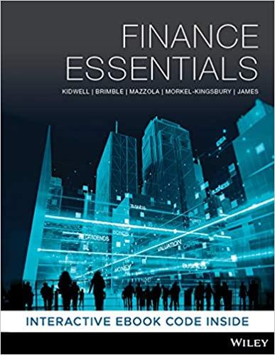 finance essentials 1st edition david s. kidwell 0730363384, 978-0730363385