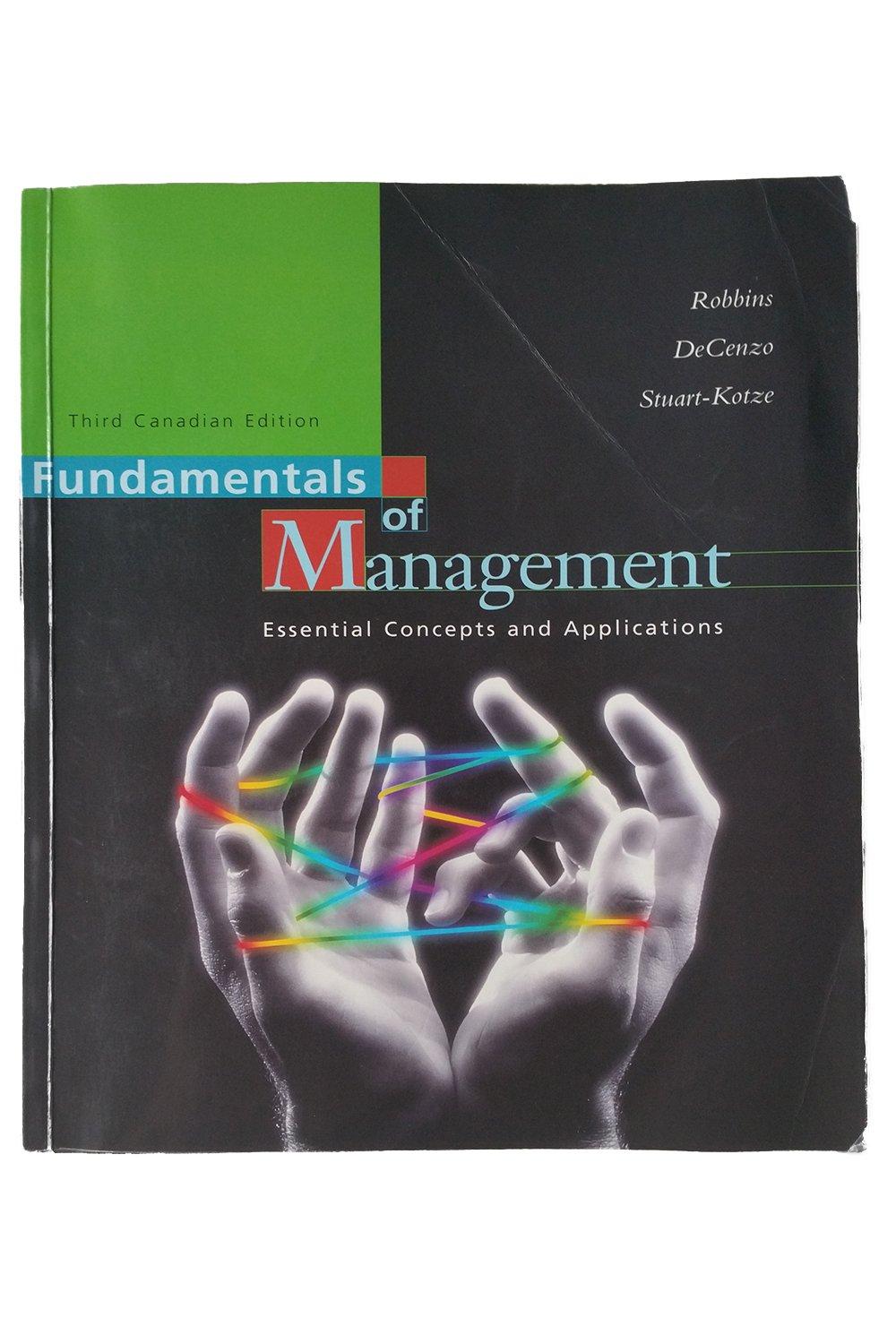 fundamentals of management essential concepts and applications 3rd canadian edition stephen p. robbins, david