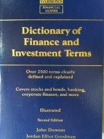 dictionary of financial and investment terms 1st edition john downes, jordan elliot goodman 0812025229,
