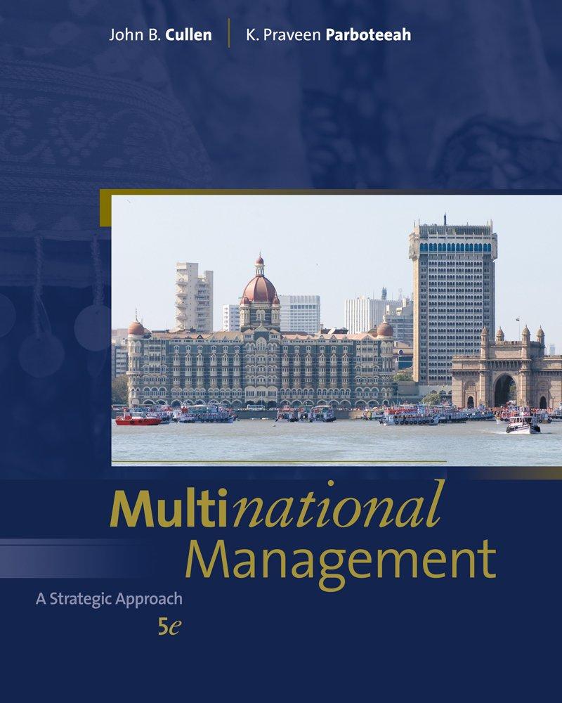 multinational management 5th edition john brooks cullen, k. praveen parboteeah 1439080658, 9781439080658
