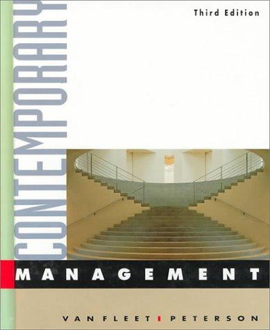 contemporary management 3rd edition david d. van fleet 0395673429, 978-0395673423