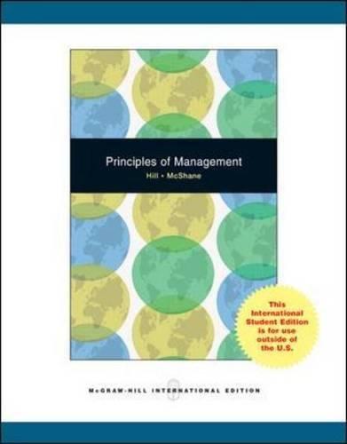principles of management 1st international edition steven mcshane 0071100989, 978-0071100984
