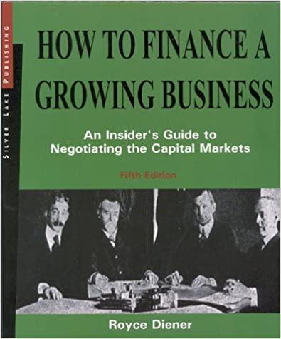 how to finance a growing business 5th edition royce diener 1563437007, 978-1563437007