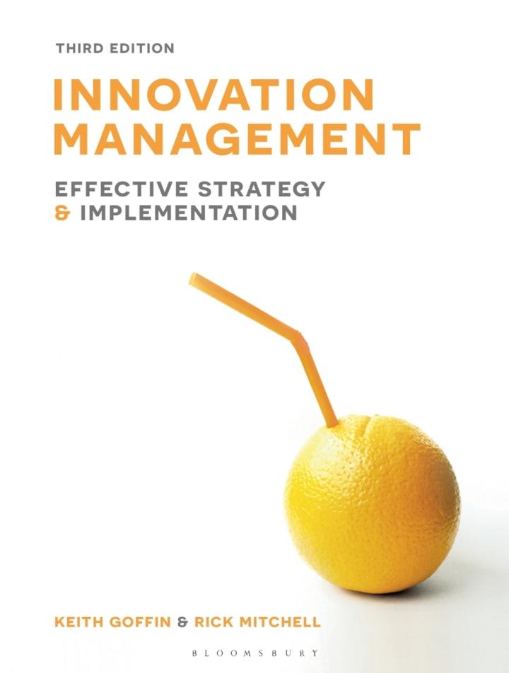 innovation management effective strategy and implementation 3rd edition keith goffin, rick mitchell