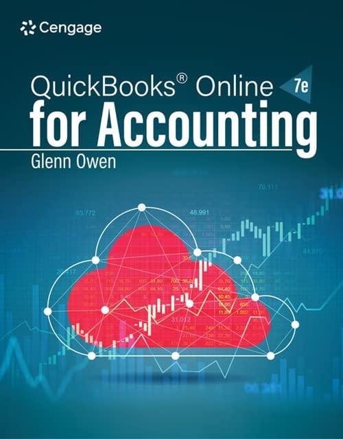 using quickbooks online for accounting 2024 7th edition glenn owen 0357901185, 978-0357901182