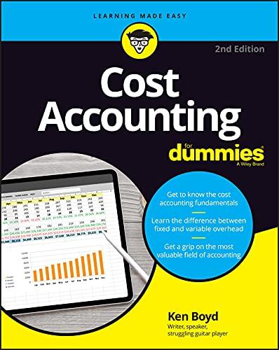 cost accounting for dummies 2nd edition kenneth w. boyd 1119856027, 978-1119856023