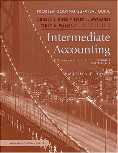 intermediate accounting problem solving survival guide volume 1 chapters 1-14 12th edition donald e. kieso,