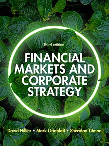 financial markets and corporate strategy 3rd edition david hillier, mark grinblatt, sheridan titman