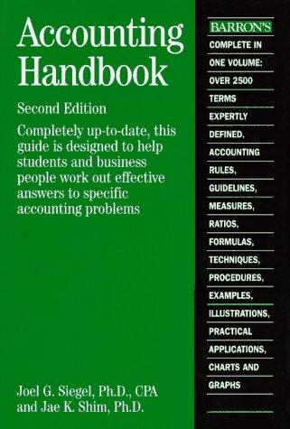 accounting handbook 2nd edition joel g siegel, jae k shim 0812064496, 9780812064490