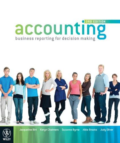 accounting business reporting for decision making 3rd edition jacqueline birt, keryn chalmers, suzanne byrne,