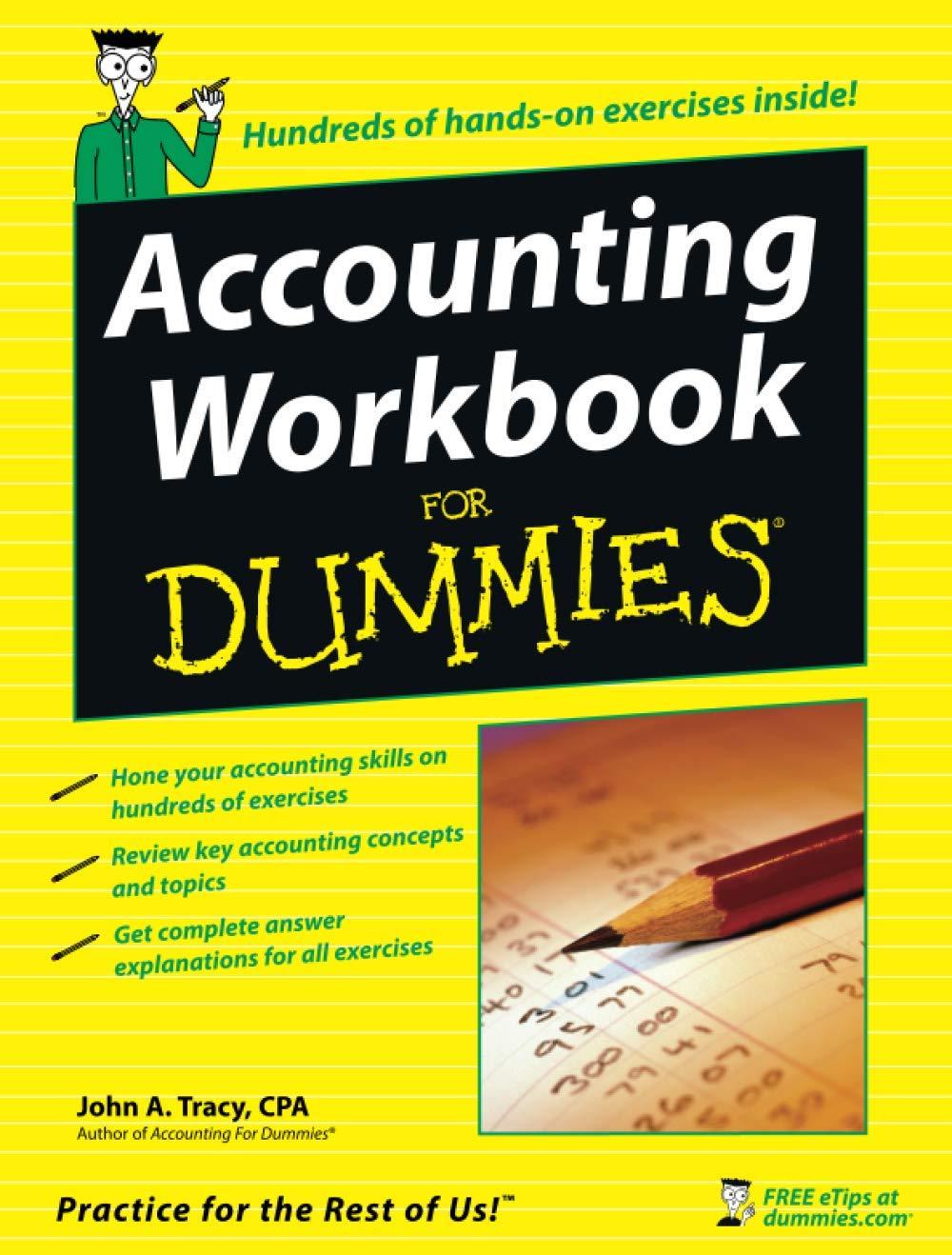 accounting workbook for dummies 1st edition john a. tracy 0471791458, 978-0471791454