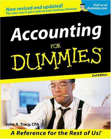 accounting for dummies 2nd edition john a. tracy 0764553143, 978-0764553141