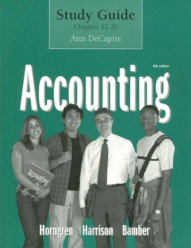 Accounting Study Guide Chapters 12-26