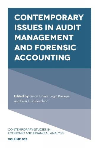 contemporary issues in audit management and forensic accounting 1st edition simon grima, engin boztepe, peter