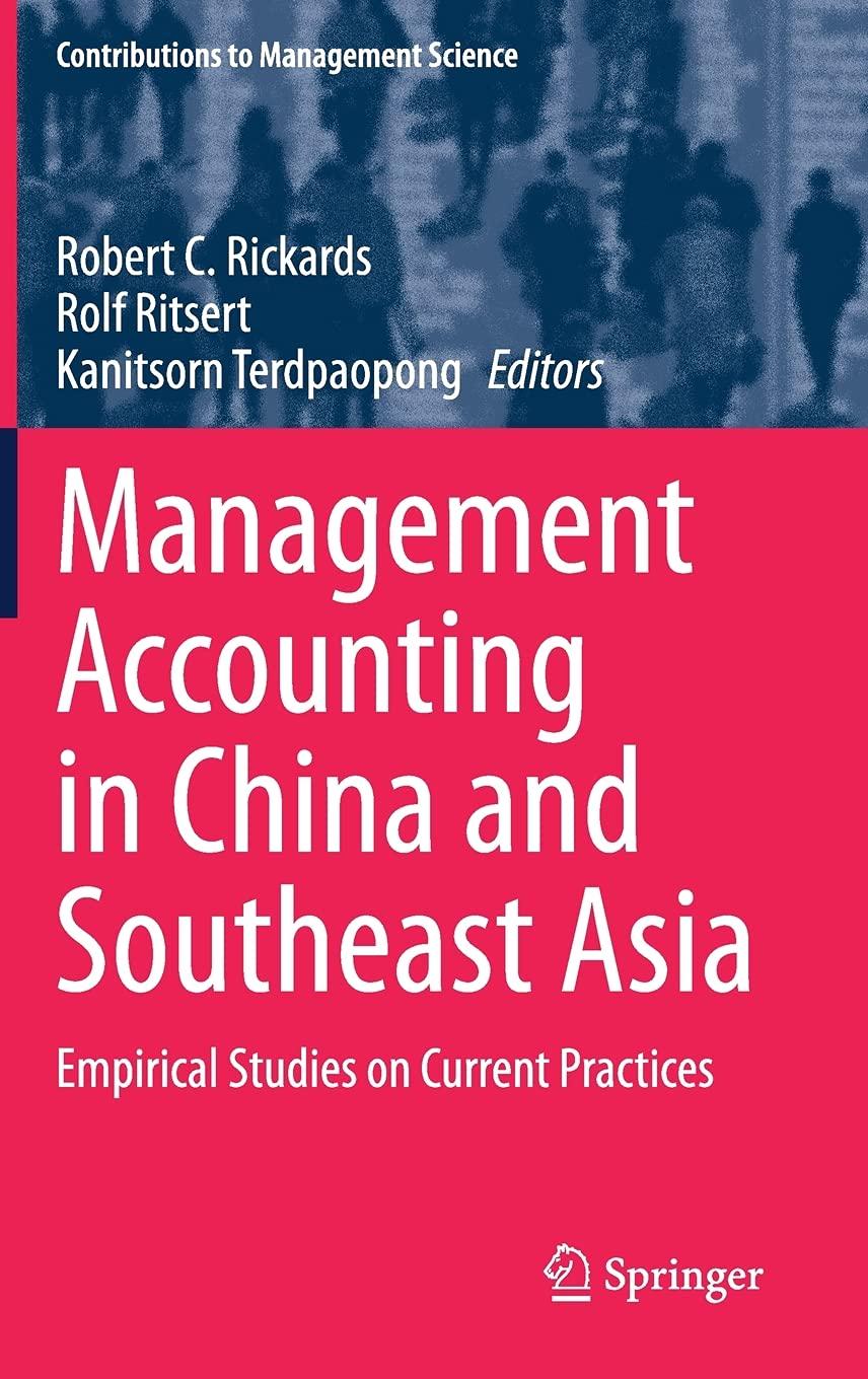 management accounting in china and southeast asia 1st edition robert c. rickards, rolf ritsert, kanitsorn