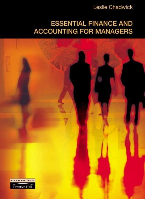 essential finance and accounting for managers 1st edition leslie chadwick 0273646486, 978-0273646488