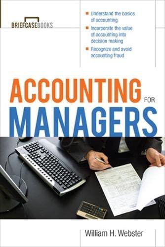 accounting for managers 1st edition william webster 0071421742, 978-0071421744