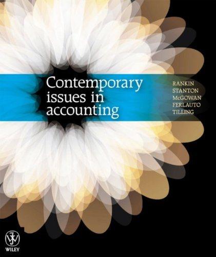 contemporary issues in accounting 1st edition michaela rankin, matthew tilling, susan c. mcgowan, kimberly