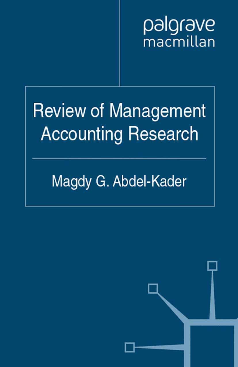 review of management accounting research 1st edition magdy g. abdel-kader 1349321974, 9781349321971
